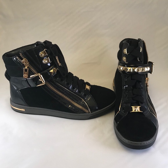 black studded high tops